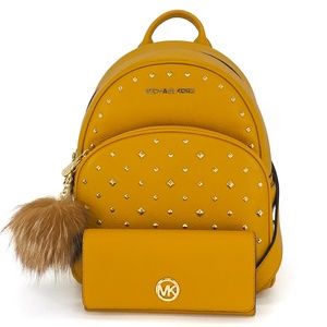 3PCS Michael Kors Abbey MD Backpack Wallet Charms